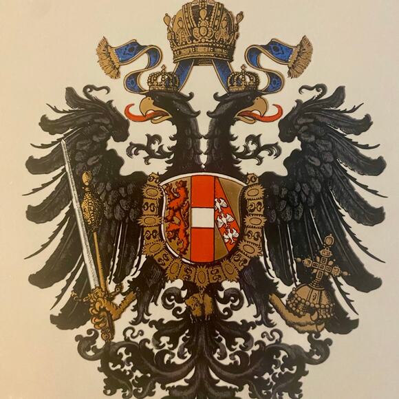 Vintage Collector Ceramic Tile Trivet 6 x 6 Wien (Vienna) Austria Coat of Arms - Picture 2 of 5